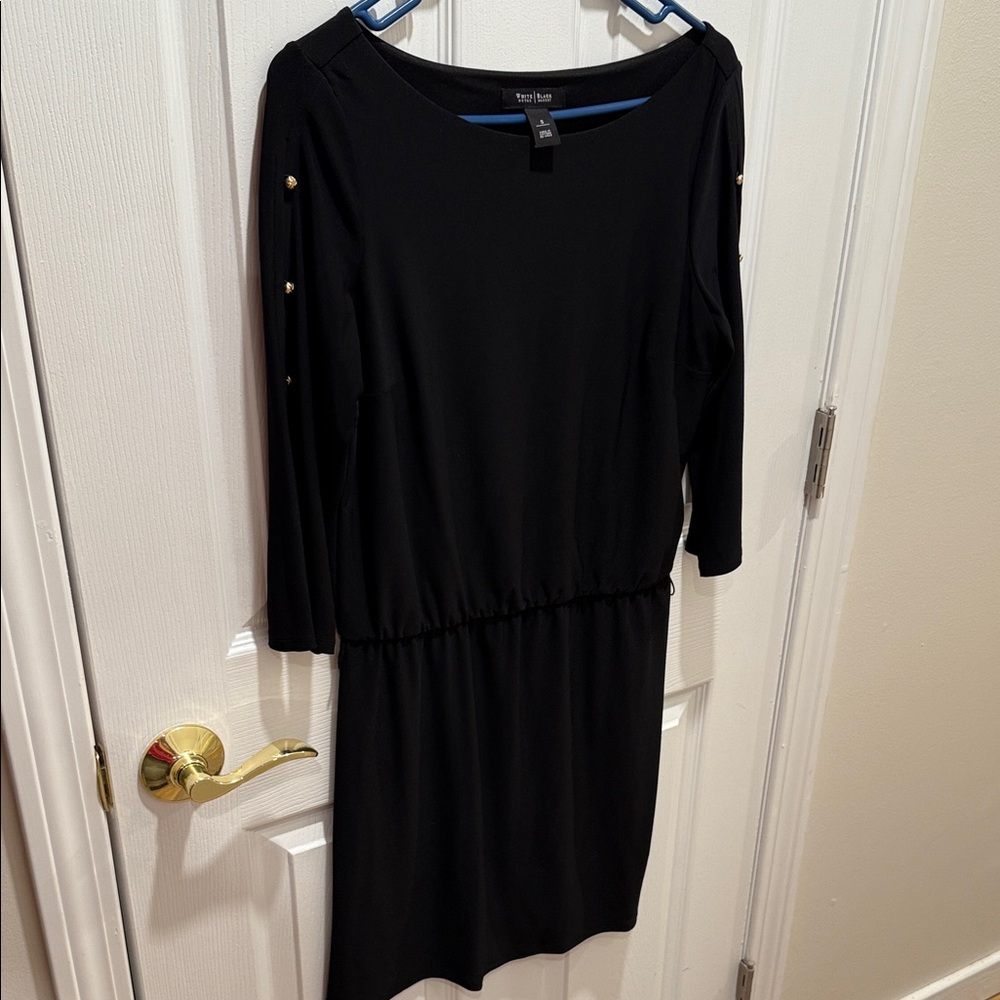 White House Black Market Black 3/4 Long Sleeve Dress